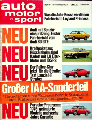 Deckblatt Auto Motor und Sport (19/1975)